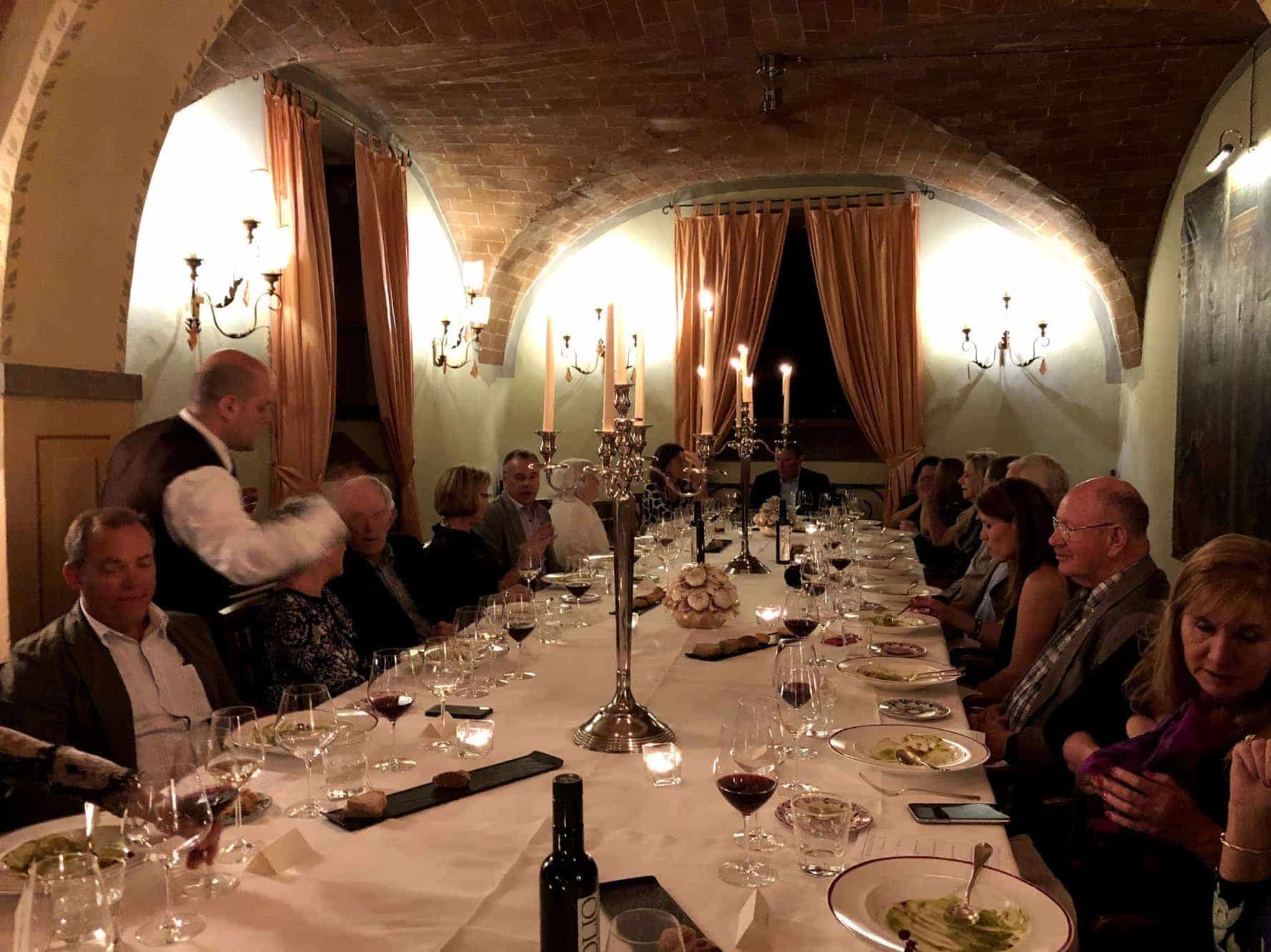 Tuscany, Il Falconiere, Dinner