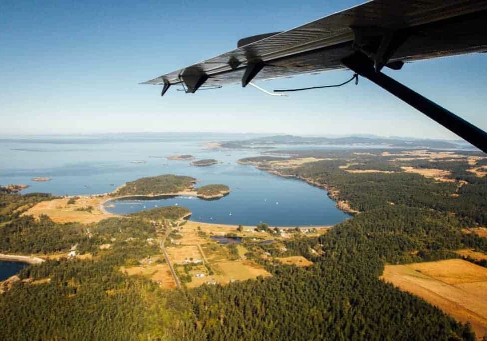 Flying over Puget Sound